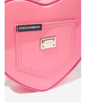 Dolce & Gabbana Girls Leather Heart Crossbody Bag in Pink (20cm) Comparez et commandez 