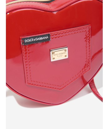 Dolce & Gabbana Girls Leather Heart Crossbody Bag in Red (20cm) Toutes les collections ici