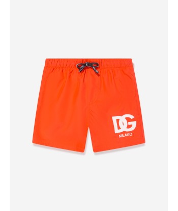 Dolce & Gabbana Baby Boys Milano Logo Swim Shorts in Orange de votre