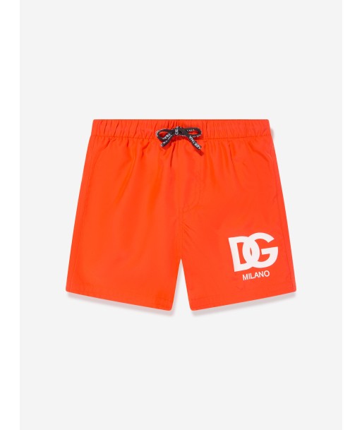 Dolce & Gabbana Baby Boys Milano Logo Swim Shorts in Orange de votre