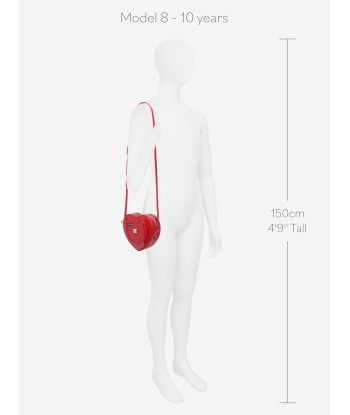 Dolce & Gabbana Girls Leather Heart Crossbody Bag in Red (20cm) Toutes les collections ici