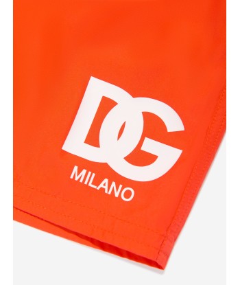 Dolce & Gabbana Baby Boys Milano Logo Swim Shorts in Orange de votre