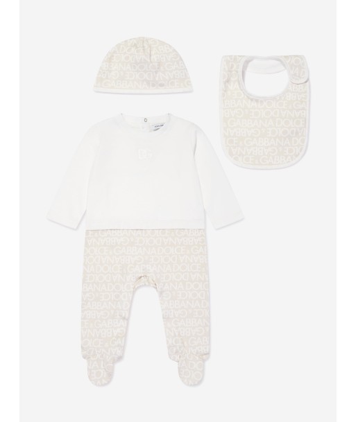 Dolce & Gabbana Baby Logomania Babygrow Gift Set in White Comparez plus de prix