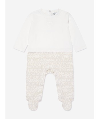 Dolce & Gabbana Baby Logomania Babygrow Gift Set in White Comparez plus de prix