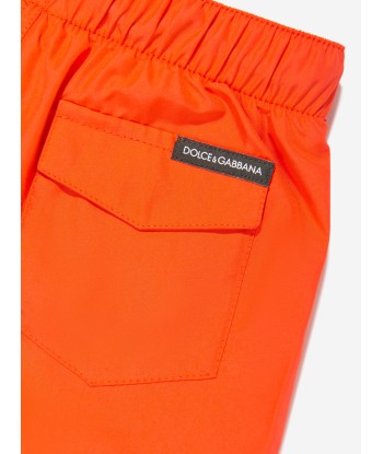 Dolce & Gabbana Baby Boys Milano Logo Swim Shorts in Orange de votre