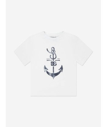 Dolce & Gabbana Baby Boys Anchor T-Shirt in White sélection de produits