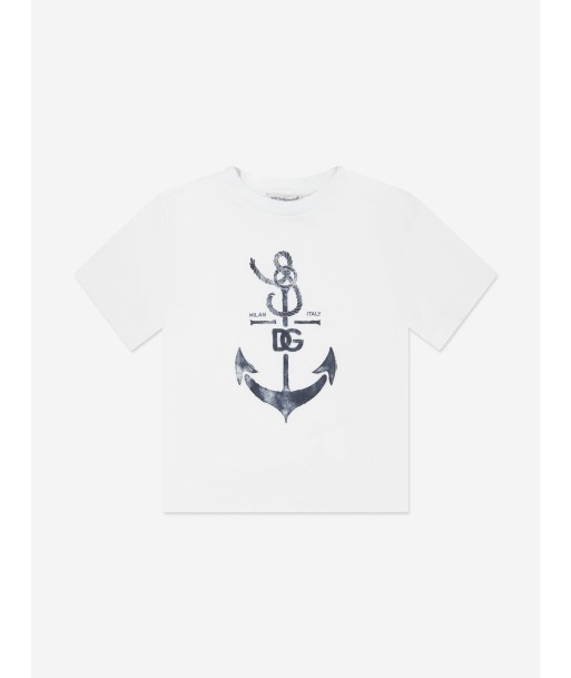 Dolce & Gabbana Baby Boys Anchor T-Shirt in White sélection de produits