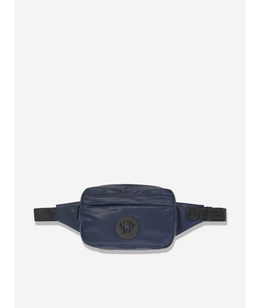 Versace Kids Medusa Logo Belt Bag in Black brillant des détails fins