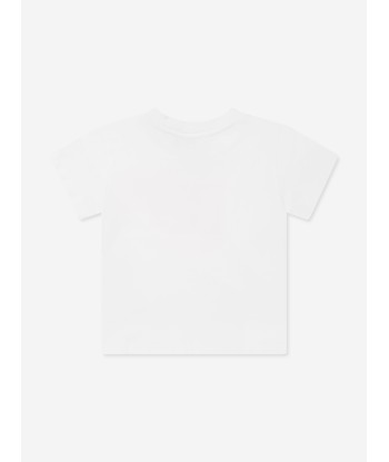 Dolce & Gabbana Baby Girls Milano Logo T-Shirt in White les ctes