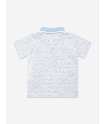 Dolce & Gabbana Baby Boys Logomania Polo Shirt in Blue Pour