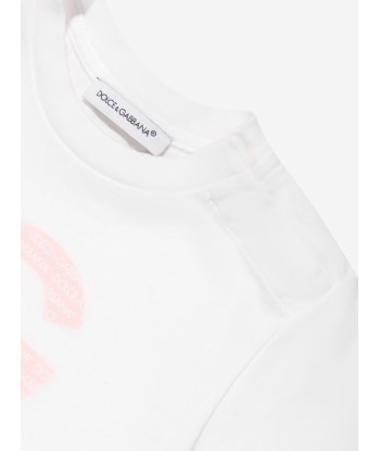 Dolce & Gabbana Baby Girls Milano Logo T-Shirt in White les ctes