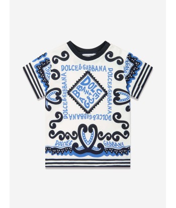 Dolce & Gabbana Baby Boys Marina T-Shirt in Multicolour en linge