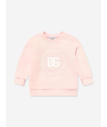 Dolce & Gabbana Baby Girls Logomania Sweatshirt in Pink En savoir plus