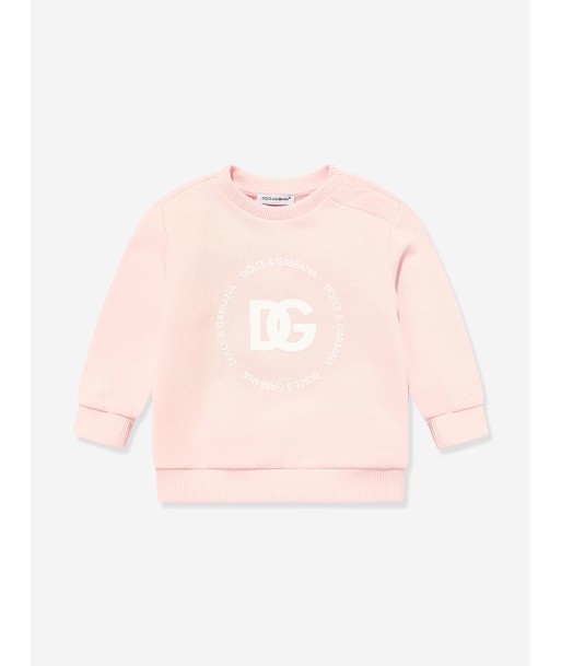 Dolce & Gabbana Baby Girls Logomania Sweatshirt in Pink En savoir plus