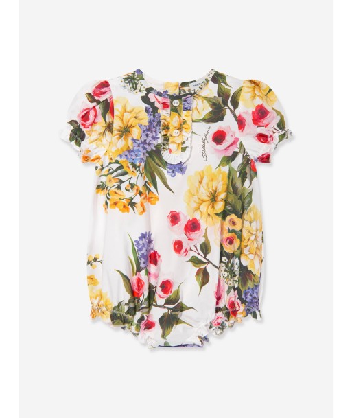 Dolce & Gabbana Baby Girls Flower Print Bodysuit in Multicolour s'inspire de l'anatomie humaine