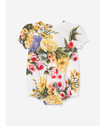 Dolce & Gabbana Baby Girls Flower Print Bodysuit in Multicolour s'inspire de l'anatomie humaine