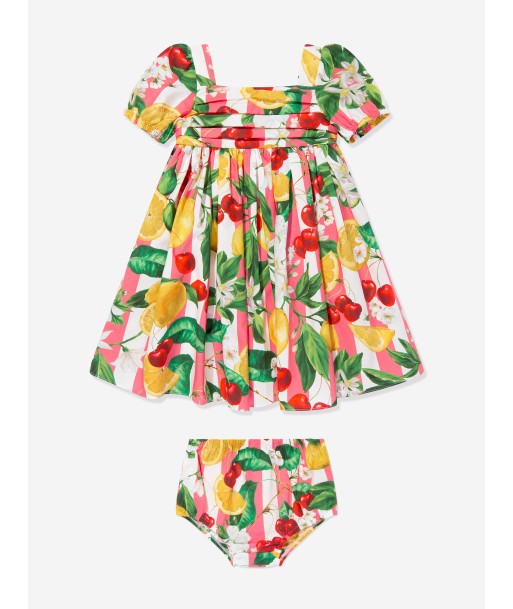 Dolce & Gabbana Baby Girls Lemon and Cherry Dress in Multicolour soldes