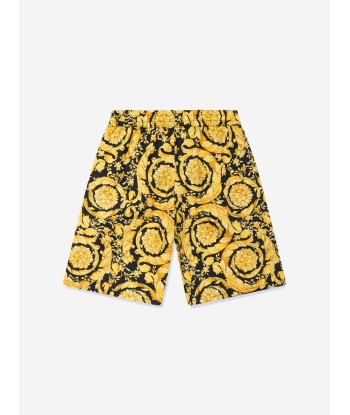 Versace Boys Barocco Print Shorts in Gold votre