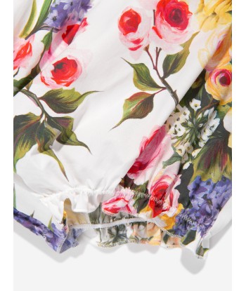 Dolce & Gabbana Baby Girls Flower Print Bodysuit in Multicolour s'inspire de l'anatomie humaine