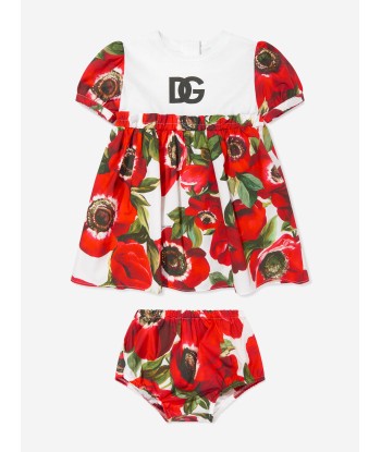 Dolce & Gabbana Baby Girls Anemone Print Dress in Multicolour Paris Déstockage Promo