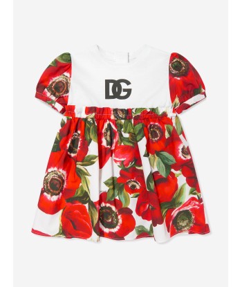 Dolce & Gabbana Baby Girls Anemone Print Dress in Multicolour Paris Déstockage Promo