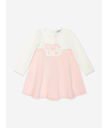 Dolce & Gabbana Baby Girls Logo Dress in Pink acheter