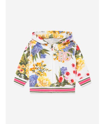 Dolce & Gabbana Baby Girls Flower Print Hoodie in Multicolour la colonne vertébrale