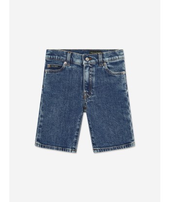 Dolce & Gabbana Boys Denim Bermuda Shorts in Blue 2024