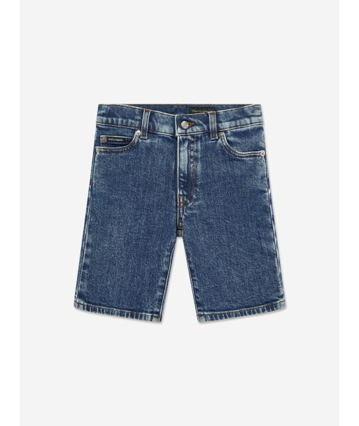 Dolce & Gabbana Boys Denim Bermuda Shorts in Blue 2024