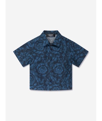 Versace Baby Boys Barocco Shirt in Navy de l' environnement