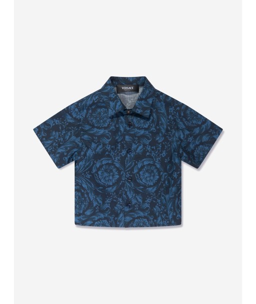 Versace Baby Boys Barocco Shirt in Navy de l' environnement