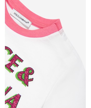 Dolce & Gabbana Baby Girls It's Always Summer T-Shirt in White du meilleur 