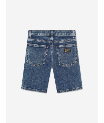 Dolce & Gabbana Boys Denim Bermuda Shorts in Blue 2024