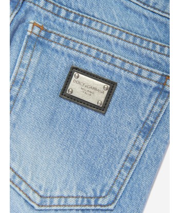 Dolce & Gabbana Boys Embossed Logo Skinny Jeans in Blue destockage