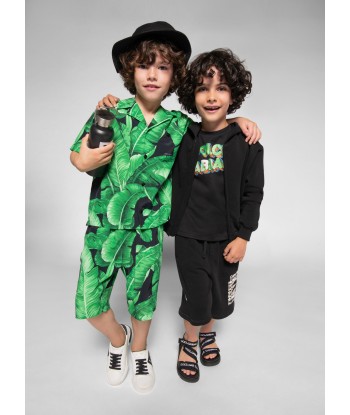 Dolce & Gabbana Boys Banana Leaf Shirt in Green En savoir plus