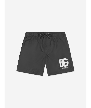 Dolce & Gabbana Boys Logo Swim Shorts in Black soldes