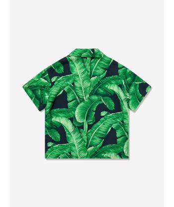 Dolce & Gabbana Boys Banana Leaf Shirt in Green En savoir plus