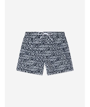 Dolce & Gabbana Boys Logomania Swim Shorts in Navy Livraison rapide