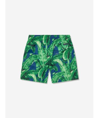 Dolce & Gabbana Boys Banana Leaf Swim Shorts in Green d'Europe débarque