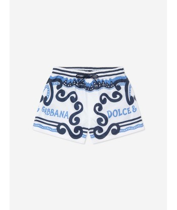 Dolce & Gabbana Boys DG Marina Swim Shorts in Multicolour de France