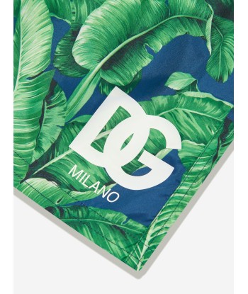 Dolce & Gabbana Boys Banana Leaf Swim Shorts in Green d'Europe débarque