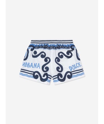 Dolce & Gabbana Boys DG Marina Swim Shorts in Multicolour de France