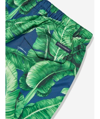 Dolce & Gabbana Boys Banana Leaf Swim Shorts in Green d'Europe débarque