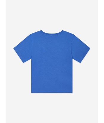 Dolce & Gabbana Boys Logo Labelled T-Shirt in Blue prix pour 