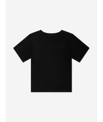 Dolce & Gabbana Boys Logo Labelled T-Shirt in Black ouvre sa boutique