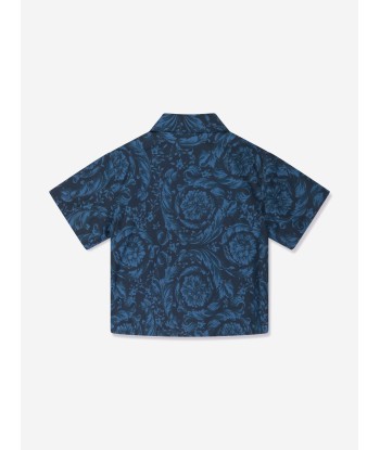 Versace Baby Boys Barocco Shirt in Navy de l' environnement