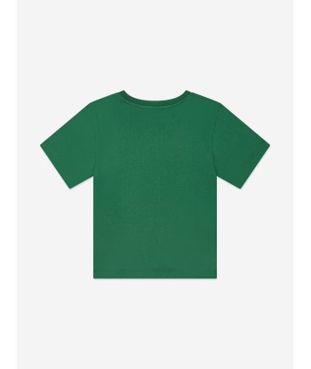 Dolce & Gabbana Boys Logo Labelled T-Shirt in Green Les magasins à Paris