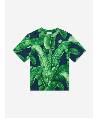 Dolce & Gabbana Boys Banana Leaf T-Shirt in Green la livraison gratuite