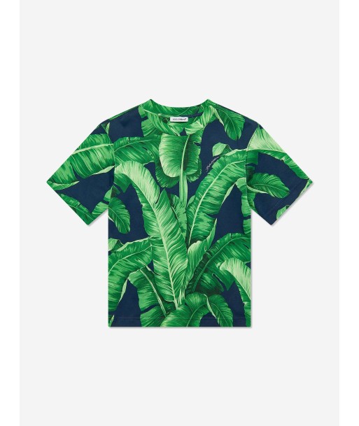 Dolce & Gabbana Boys Banana Leaf T-Shirt in Green la livraison gratuite