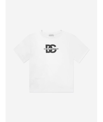 Dolce & Gabbana Boys Logo T-Shirt in White prix